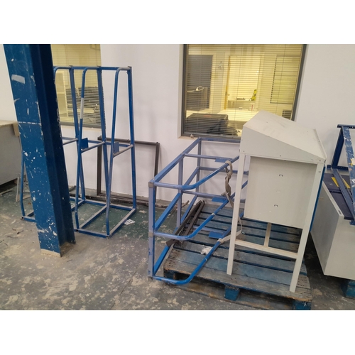 63 - Approximately 30 trolleys, stands, benches and tables. Item is offered for sale in situ at Wellingbo... 