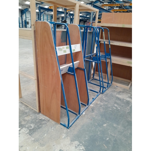 63 - Approximately 30 trolleys, stands, benches and tables. Item is offered for sale in situ at Wellingbo... 