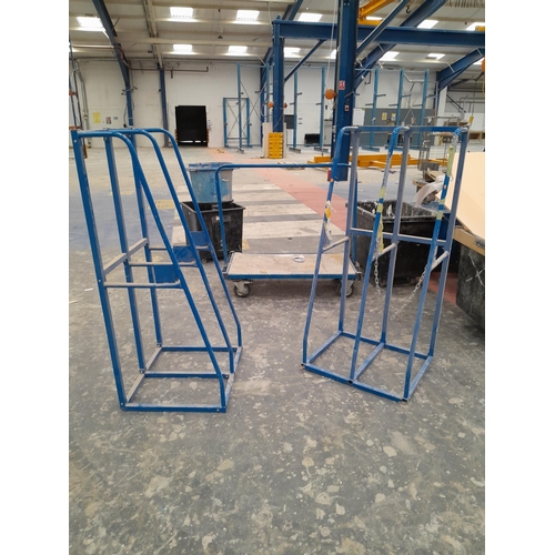 63 - Approximately 30 trolleys, stands, benches and tables. Item is offered for sale in situ at Wellingbo... 