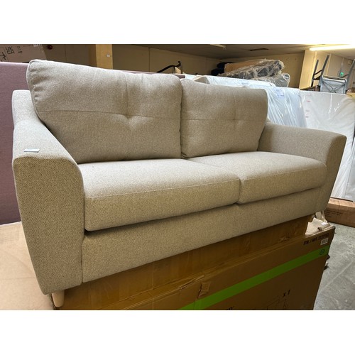 1513 - Oatmeal weave two seater sofa