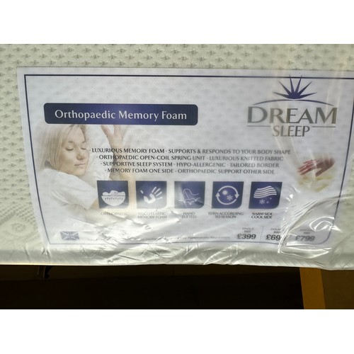 1516 - An orthopaedic memory foam kingsize mattress