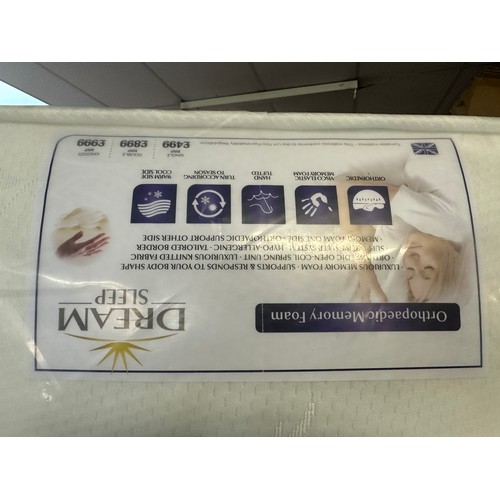 1521 - An orthopaedic memory foam double mattress