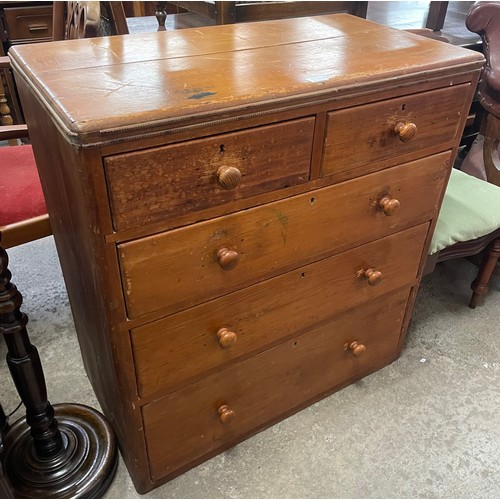 280A - A Victorian pine chest of drawers