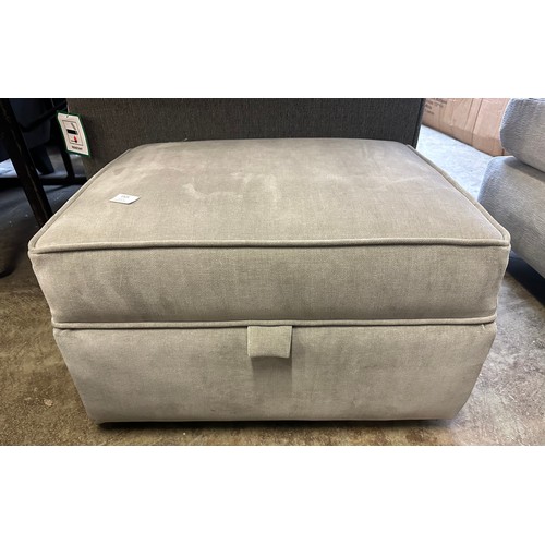 1525 - Light grey storage footstool