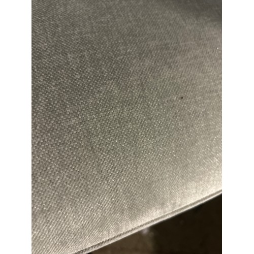 1530 - Silver velvet two seater sofa