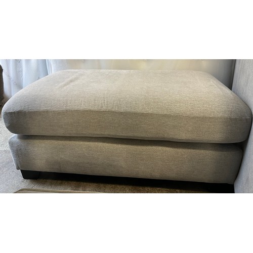 1526 - Light grey velvet corner sofa - missing springs