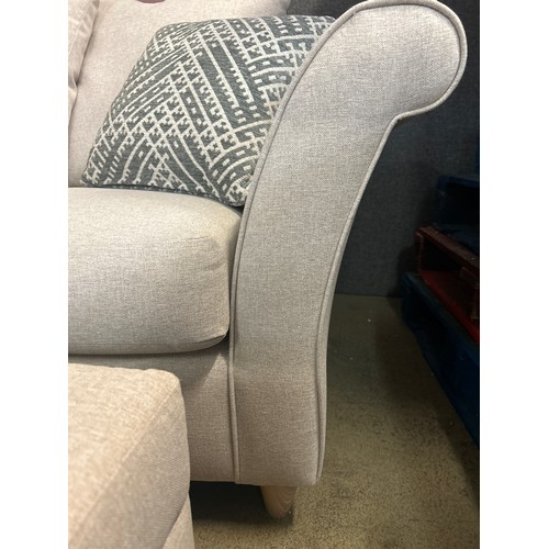 1532 - Oatmeal weave L shaped sofa