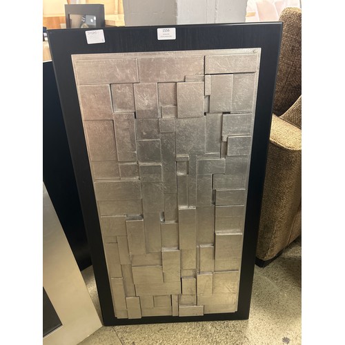 1556 - A silver resin 3D Cubist wall art, Italian design