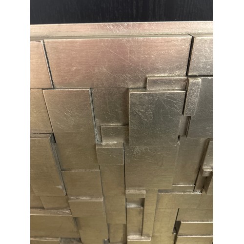 1556 - A silver resin 3D Cubist wall art, Italian design