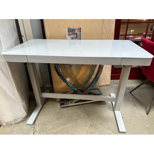 1496 - Adjustable Tech Desk power - White, Original RRP £249.99 + VAT (4201-29) *This lot is subject to VAT