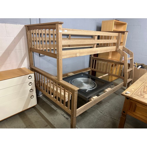 1590 - Pine bunk beds * this lot is subject to VAT