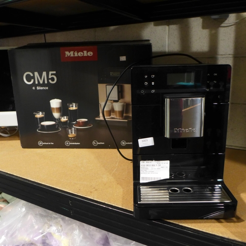 3003 - Miele Bean To Cup Coffee Machine - Model Cm5  - This lot requires a UK adaptor *This lot is subject ... 