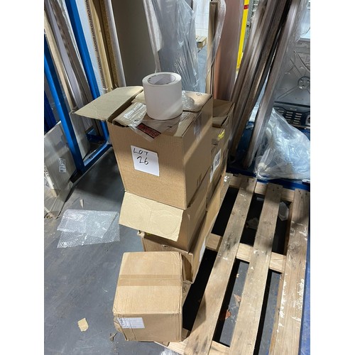 26 - Eight boxes of white line marking tape. Lot is offered for sale in situ at Wellingborough, Northampt... 