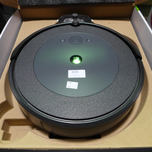 3030 - Roomba I3 Irobot Vacuum Cleaner - This lot requires a UK adaptor, Original RRP £178 + VAT  (326-260)... 