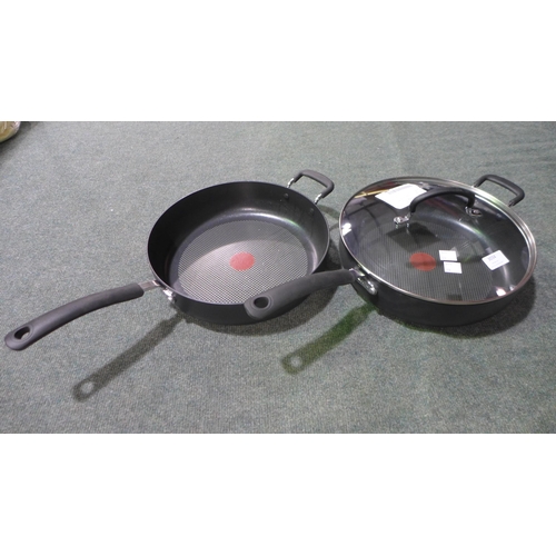 3034 - 2 x 4.7L Tefal Deep Saute Pans - (One Lid)   (326-44,235) This lot is subject to vat