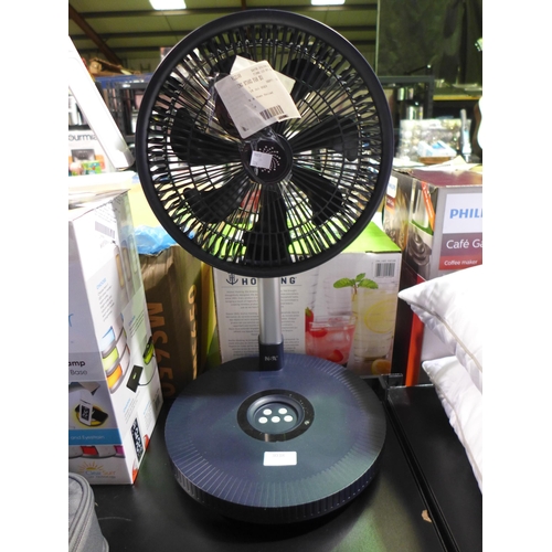 3038 - Nsa Folding Stand Fan With Remote - This lot requires a UK adaptor  (326-56) This lot is subject to ... 