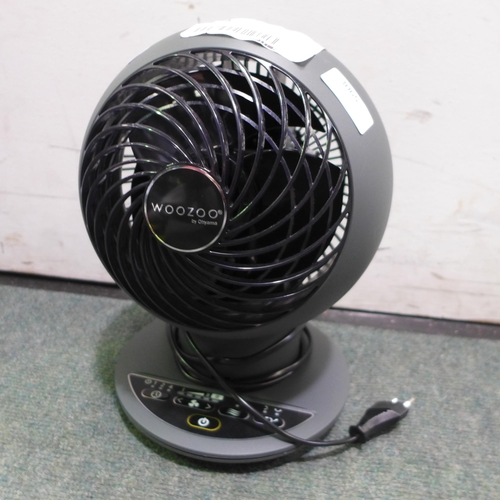 3065 - Iris Woozoo Grey Desk Fan - No Remote - This lot requires a UK adaptor (326-135) *This lot is subjec... 