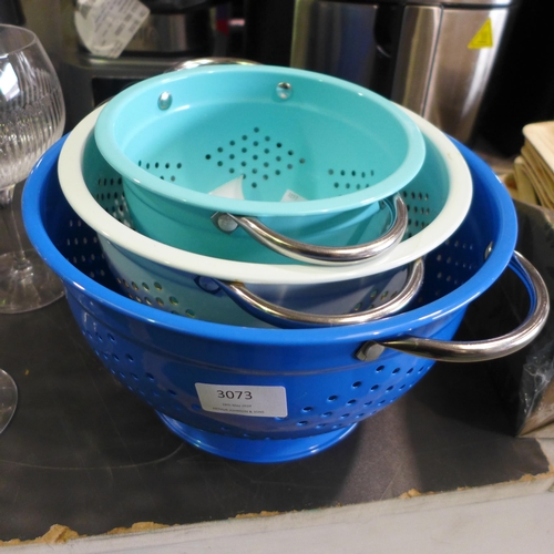 3073 - 3pc Miu Colander Set  (326-140) This lot is subject to vat