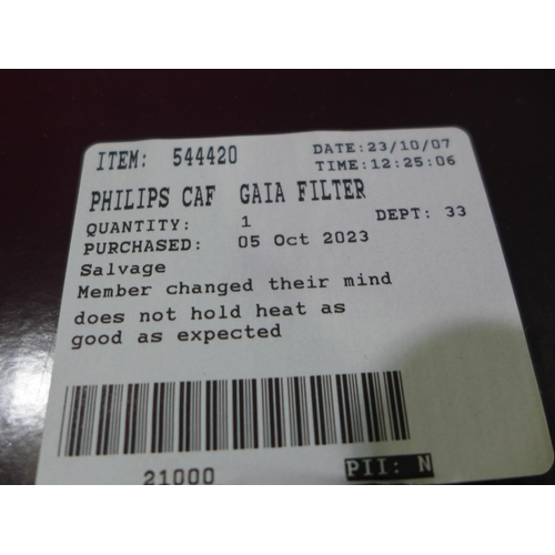 3085 - Philips Cafe Gaia Filtered Coffee Maker  (326-261) This lot is subject to vat