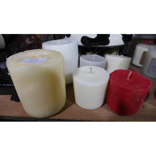 3118 - 6 Mixed Candles - No Glass Casings  (326-308,325) This lot is subject to vat