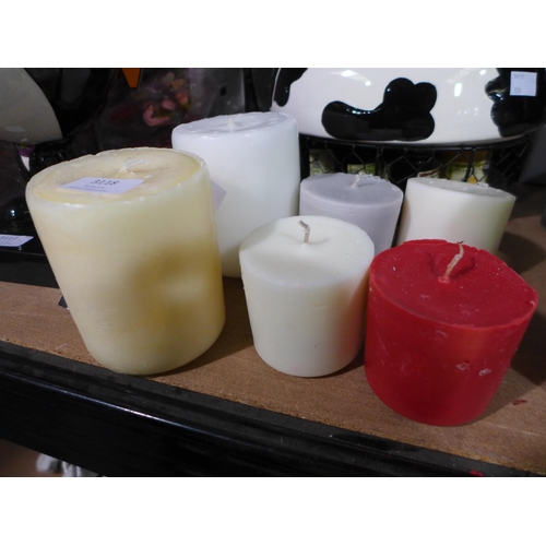 3118 - 6 Mixed Candles - No Glass Casings  (326-308,325) This lot is subject to vat