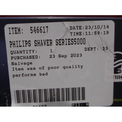 3134 - Philips Shaver Series5000 - This lot requires a UK adaptor  (326-311) This lot is subject to vat