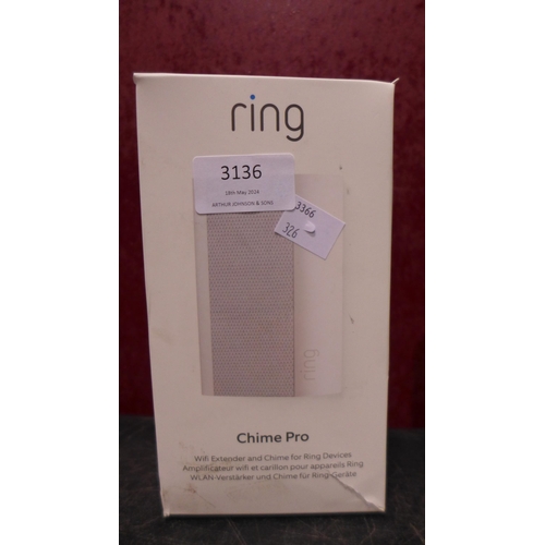 3136 - Ring Wi-Fi Cam And Ring Chime Pro   - This lot requires a UK adaptor  (326-97,164) This lot is subje... 