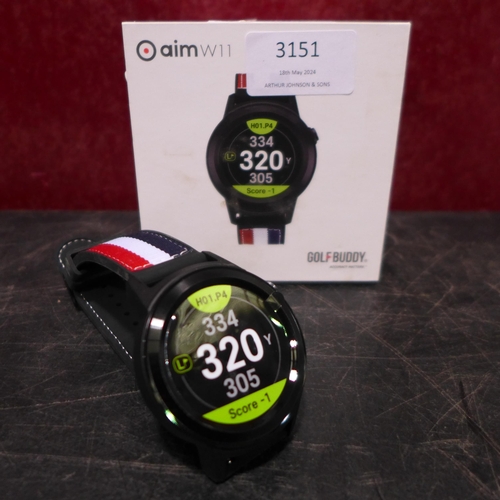 3151 - Golfbuddy W11 Smart Watch - This lot requires a UK adaptor, Original RRP £308 + VAT  (326-99) This l... 