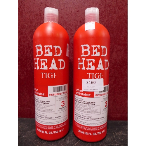 3160 - 2 x Bed Head Tigi 750ml Shampoo's (326-450,451) This lot is subject to vat