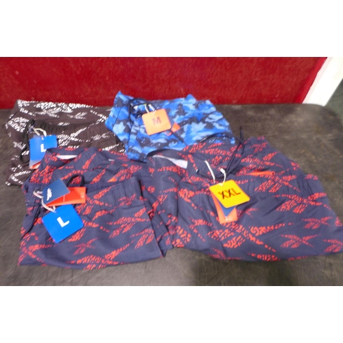 3183 - Four pairs of men's Reebox swim shorts - mixed size * this lot is subject to VAT