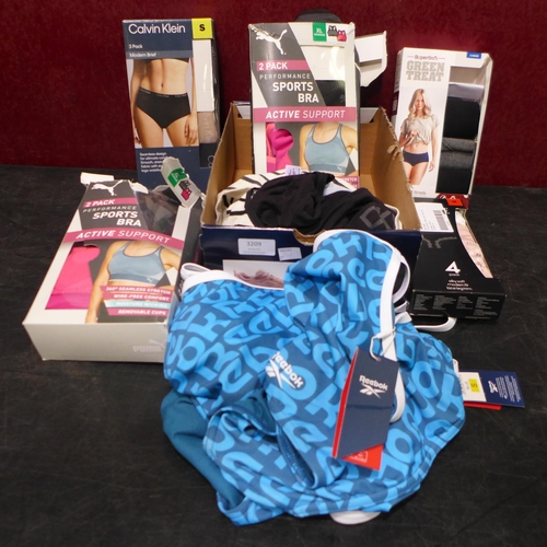 3209 - Women's underwear and swim bundle including Reebox swimming costumes and bras, Calvin Klein and Elle... 