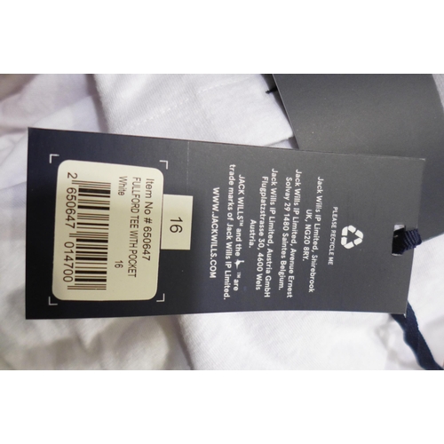 3214 - Quantity of women's Jack Wills white T-shirts - mixed size * this lot is subject to VAT