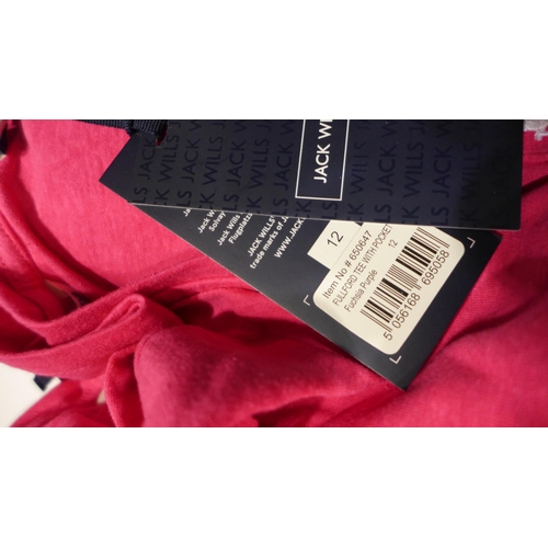 3219 - Quantity of women's Jack Wills pink T-shirts - mixed size * this lot is subject to VAT