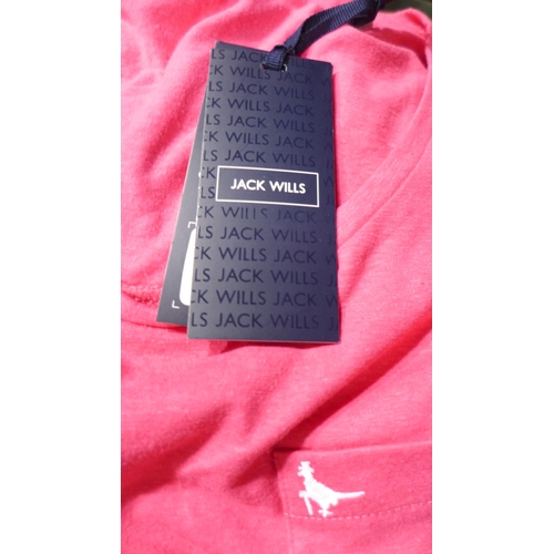 3219 - Quantity of women's Jack Wills pink T-shirts - mixed size * this lot is subject to VAT