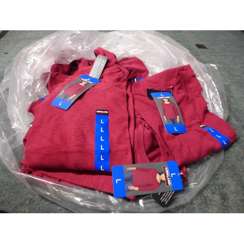 3221 - Quantity of women's Kirkland Signature ¾ sleeve red tops - mixed size * this lot is subject to VAT