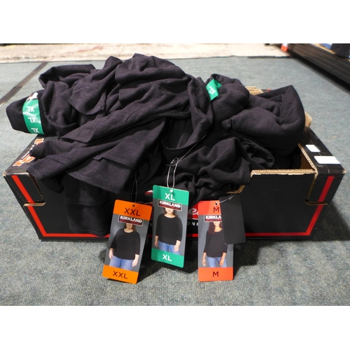 3222 - Quantity of women's Kirkland Signature ¾ size black tops - mixed size * this lot is subject to VAT