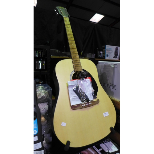 3389 - Fender Acoustic Guitar And Stand (326-449) This lot is subject to vat