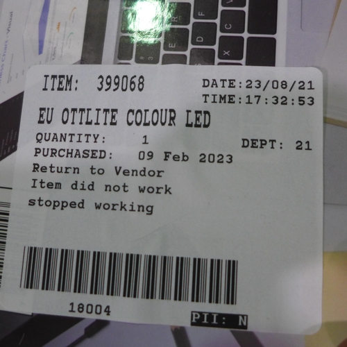 3397 - 2 x Ottlite Colour Changing LED Desk Lamps  - This lot requires a UK adaptor  (326-10,11) This lot i... 