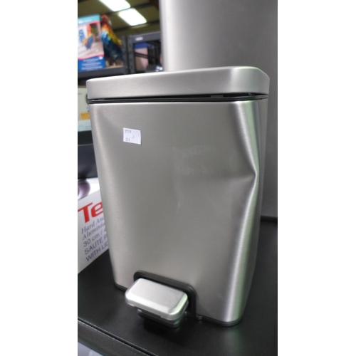 3398 - Eko Living Combo Step Bin And Pedal Bin- (Dented)   (326-19) This lot is subject to vat