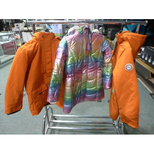 3428 - Three children's Andy & Evan hooded coats (sizes L & XL) * this lot is subject to VAT