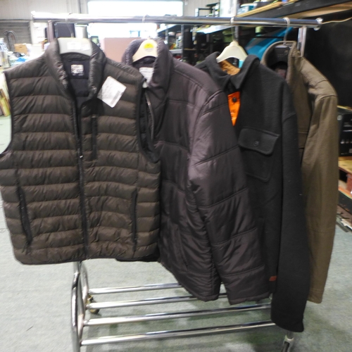 3429 - Four men's mixed style jackets including Levi - various sizes * this lot is subject to VAT