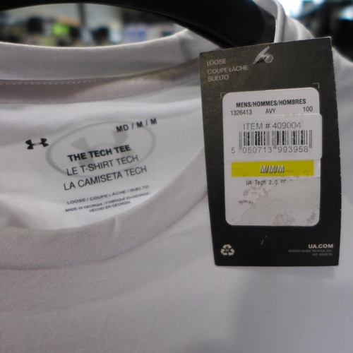 3434 - Four men's branded T-shirts including Under Armour, Calviln Klein and Champion - mixed size * this l... 