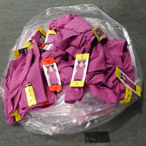 3442 - Quantity of women's Kirkland Signature purple T-shirts - mixed size * this lot is subject to VAT