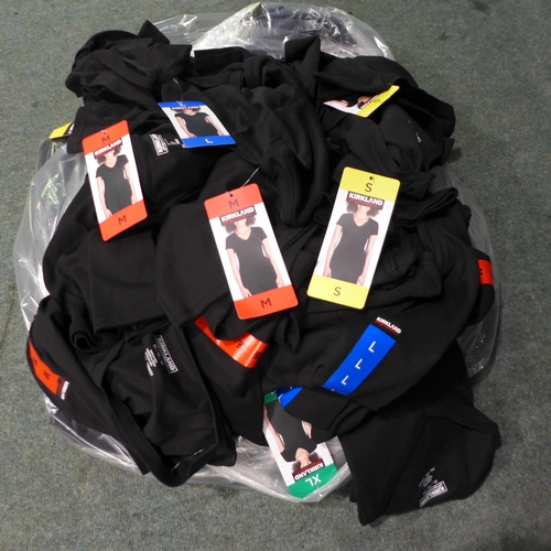 3443 - Quantity of women's Kirkland Signature black T-shirts - mixed size * this lot is subject to VAT