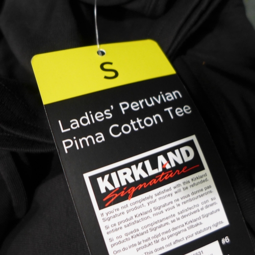 3443 - Quantity of women's Kirkland Signature black T-shirts - mixed size * this lot is subject to VAT