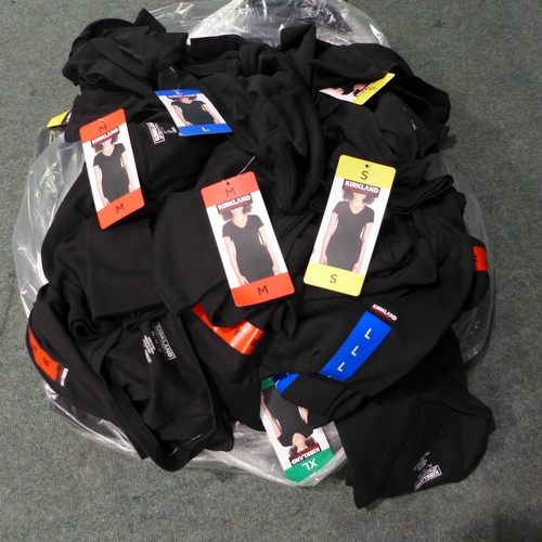 3444 - Quantity of women's Kirkland Signature black T-shirts - mixed size * this lot is subject to VAT