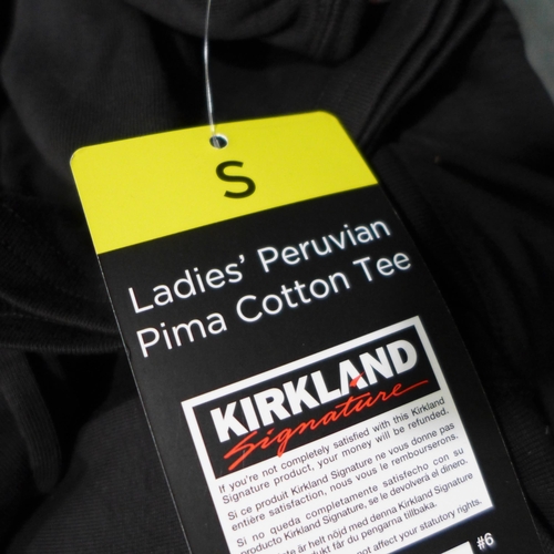 3444 - Quantity of women's Kirkland Signature black T-shirts - mixed size * this lot is subject to VAT