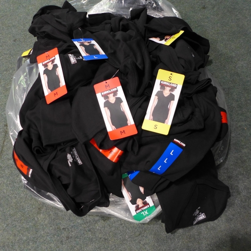 3445 - Quantity of women's Kirkland Signature black T-shirts - mixed size * this lot is subject to VAT