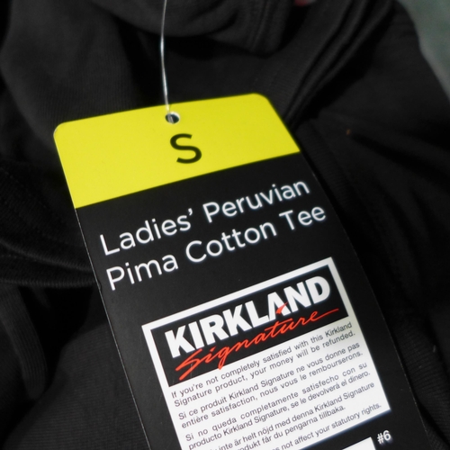 3445 - Quantity of women's Kirkland Signature black T-shirts - mixed size * this lot is subject to VAT