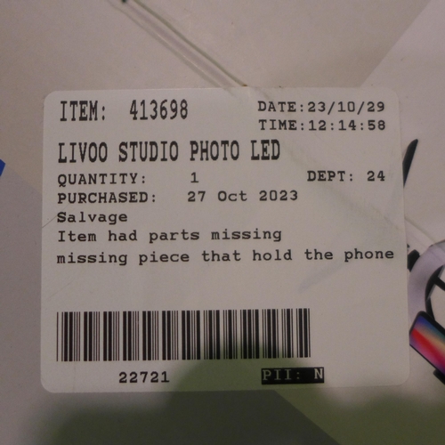 3447 - Livoo Studio Photo Led    - This lot requires a UK adaptor  (326-362) This lot is subject to vat